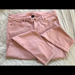 Lane Bryant Rose Ankle Frayed Hem Pants sz 16